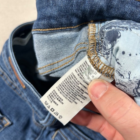 Pilcro Anthropologies Jeans‎ Womens 32 High Rise Denim Legging Jorts Button Fly - Picture 5 of 12